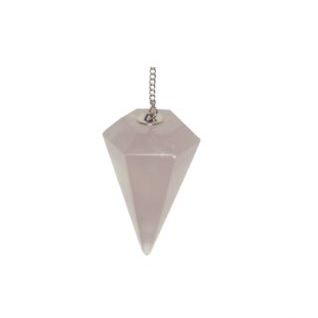 Péndulo hexagonal Cuarzo Rosa 3cm aprox.